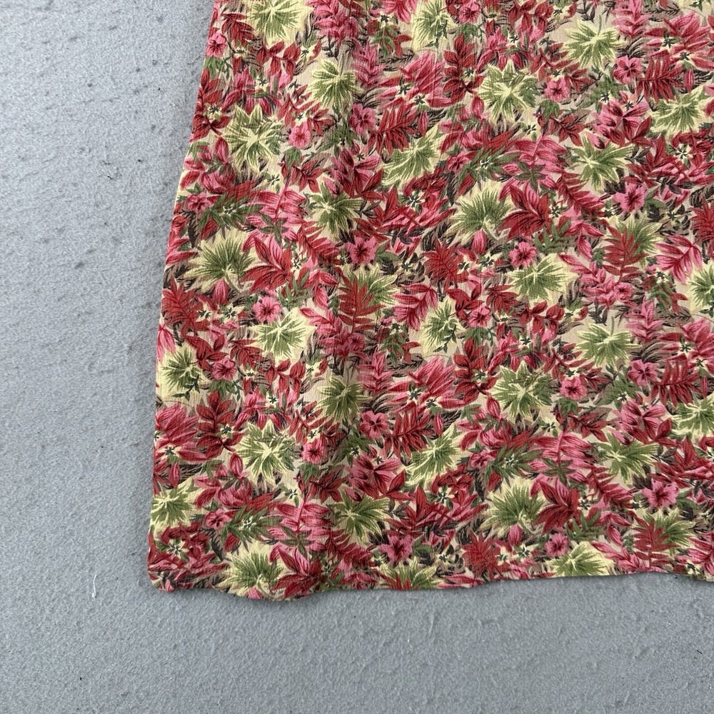 April Cornell Floral Beaded Rayon Midi Dress Boho Tropical Women M Vintage - Picture 9 of 16
